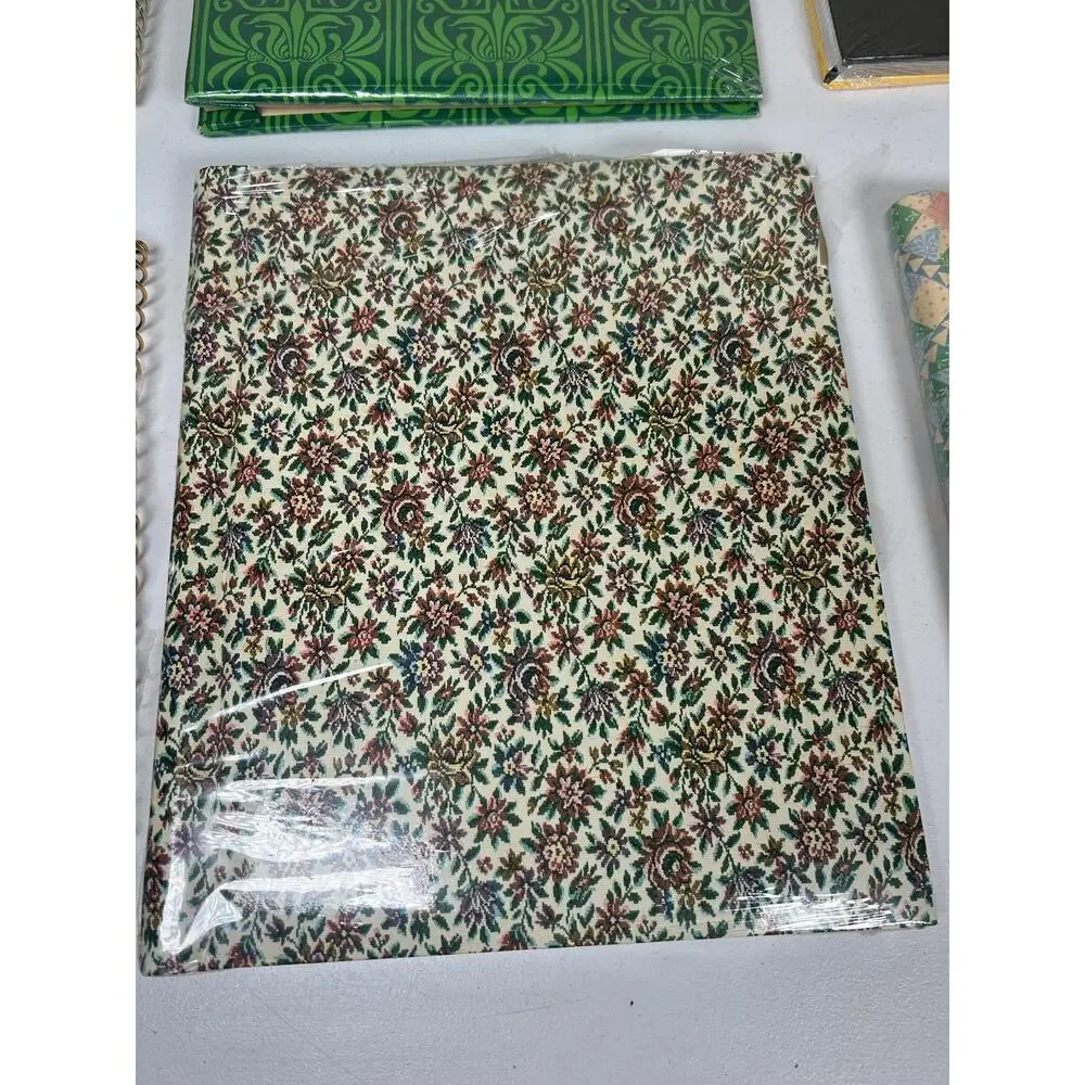 Vintage Photo Album Lot 6 Self-Adhesive Magnetic Floral Travel Kmart Sealed NOS